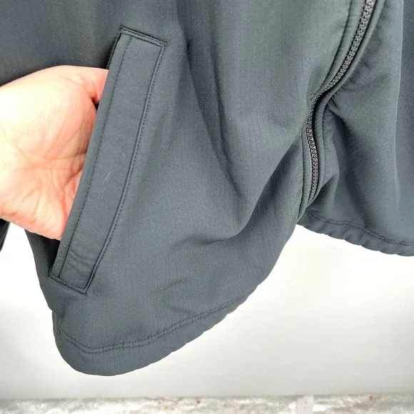 L.L. Bean softshell full zip front lightweight jacket black gray XL Tall XLT - Picture 8 of 11